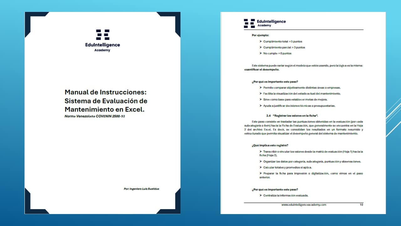 Sistema de Evaluación de Mantenimiento en Excel - bajo Norma COVENIN 2500-93 - Imagen 7