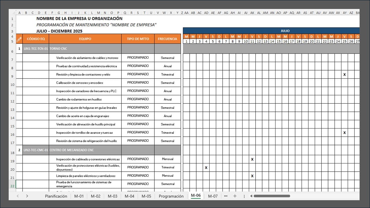 Sistema de Información (Formatos para Plan de Mantenimiento adaptables) - Imagen 5