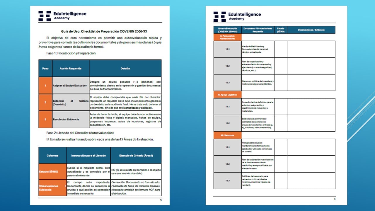 Sistema de Evaluación de Mantenimiento en Excel - bajo Norma COVENIN 2500-93 - Imagen 4